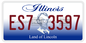 ES73597 license plate in Illinois