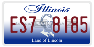 ES78185 license plate in Illinois