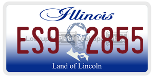 ES92855  license plate in IL