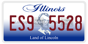 ES95528 license plate in Illinois