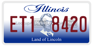 ET18420  license plate in IL