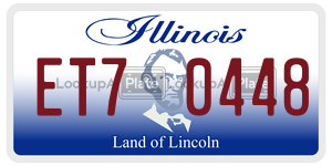 ET70448 license plate in Illinois