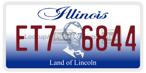 ET76844 license plate in Illinois