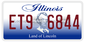 ET96844 license plate in Illinois
