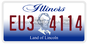 EU34114 license plate in Illinois