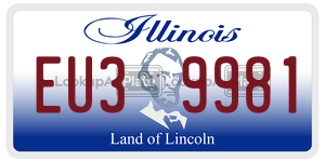 EU39981  license plate in IL