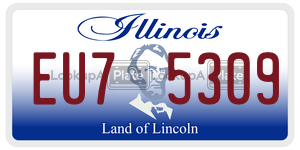 EU75309 license plate in Illinois