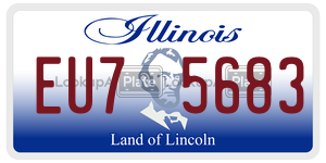 EU75683  license plate in IL