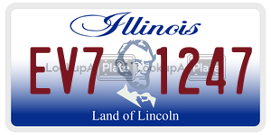 EV71247 license plate in Illinois