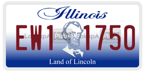 EW11750 license plate in Illinois