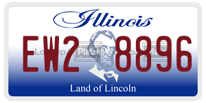 EW28896 license plate in Illinois
