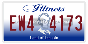 EW44173  license plate in IL