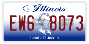 EW68073  license plate in IL