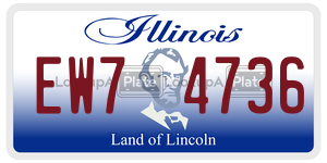EW74736  license plate in IL