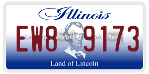 EW89173 license plate in Illinois