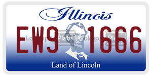 EW91666 license plate in Illinois