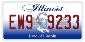 EW99233  license plate in IL