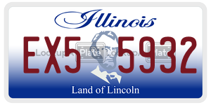EX55932  license plate in IL