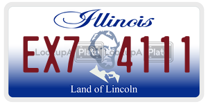 EX74111  license plate in IL