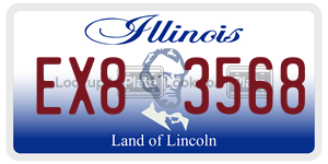 EX83568  license plate in IL