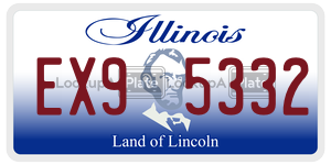 EX95332 license plate in Illinois