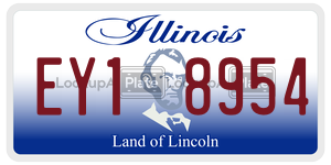 EY18954  license plate in IL