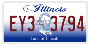 EY33794 license plate in Illinois
