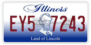 EY57243 license plate in Illinois