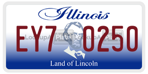 EY70250  license plate in IL