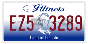 EZ53289 license plate in Illinois