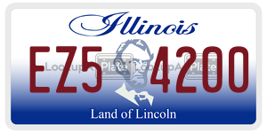 EZ54200  license plate in IL