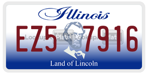EZ57916  license plate in IL