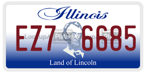 EZ76685  license plate in IL
