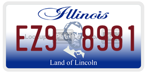 EZ98981  license plate in IL