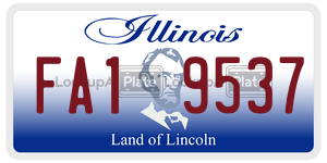 FA19537 license plate in Illinois