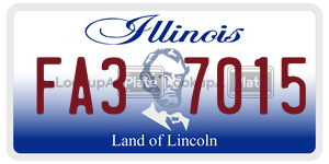 FA37015  license plate in IL