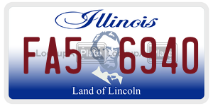 FA56940  license plate in IL