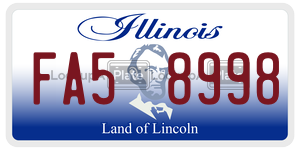 FA58998 license plate in Illinois
