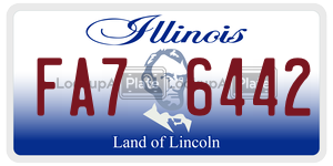 FA76442  license plate in IL
