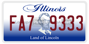 FA79333  license plate in IL