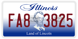 FA83825 license plate in Illinois