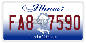 FA87590  license plate in IL