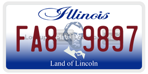 FA89897  license plate in IL