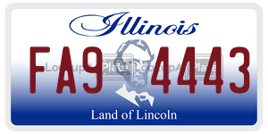 FA94443 license plate in Illinois
