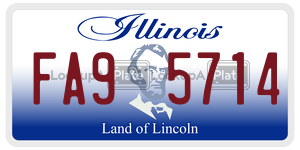 FA95714  license plate in IL