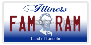 FAMRAM license plate in Illinois