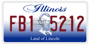 FB15212 license plate in Illinois