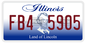 FB45905 license plate in Illinois