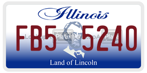 FB55240  license plate in IL
