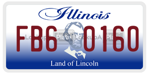 FB60160  license plate in IL